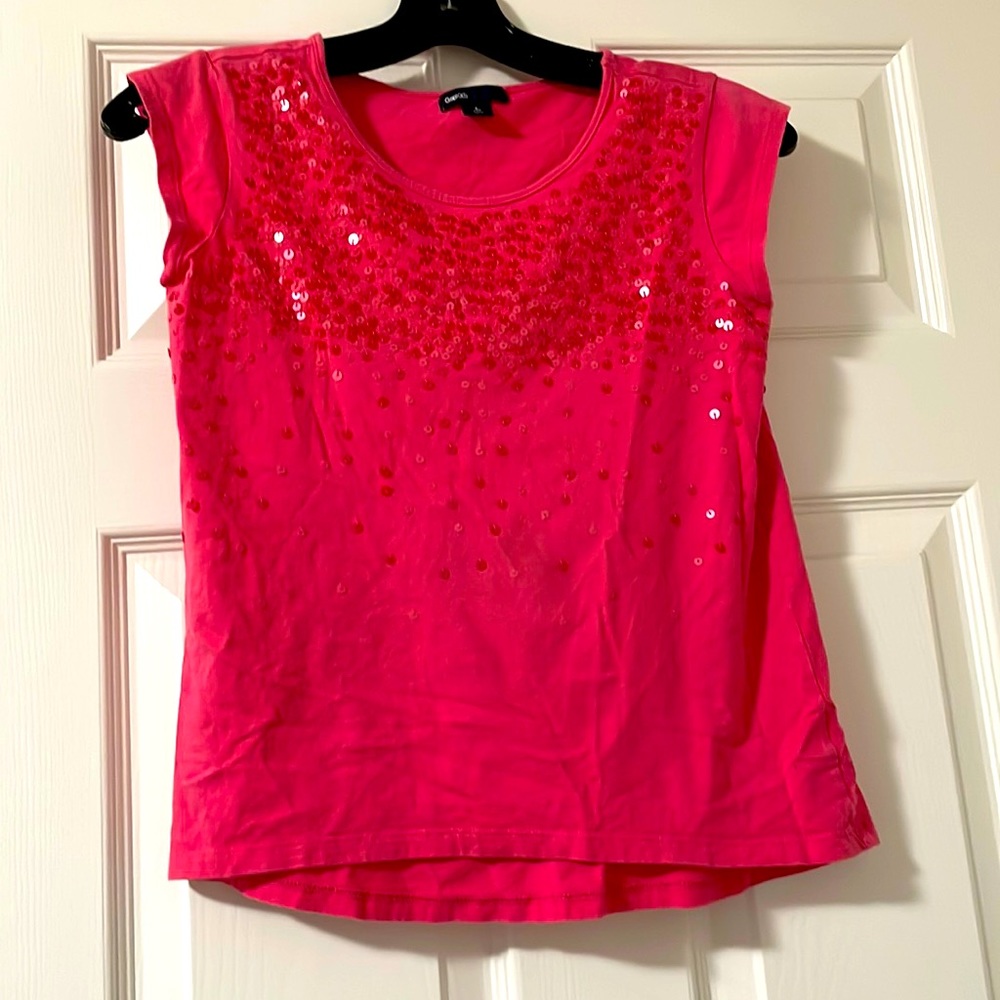 Pink sequined short sleeve tee girls youth sizes 10-12 (M-L) Gap Kids brand